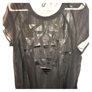 H&M LEATHER TOP